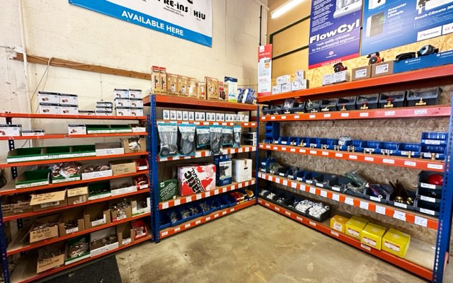 NHPS - Independent Heating & Plumbing Supplies Trade Counter - Wymondham shelving